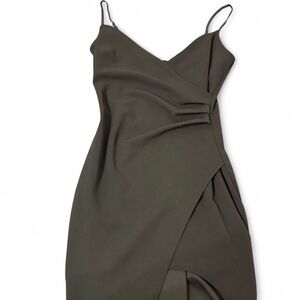 Honey and Rosie Asymmetrical Emerald Dress